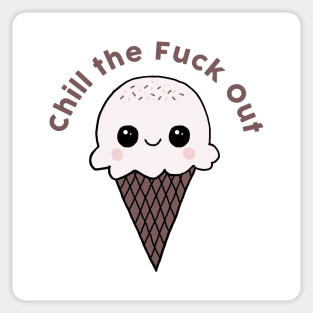 Chill Out Ice Cream Sticker